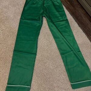 Brand New Size 10 Green Satin PJ pants